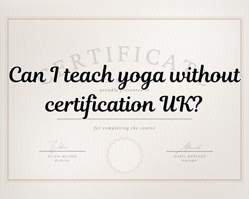 a yoga certificate