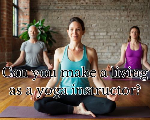 a yoga instructor doing yoga with her students