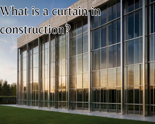 a curtain in construction