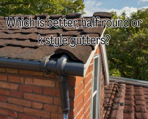 a roof with rounded guttering
