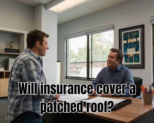 Homeowner meeting with roofing expert.