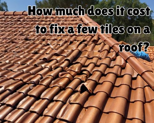 Tile edges crumbling and flaking.