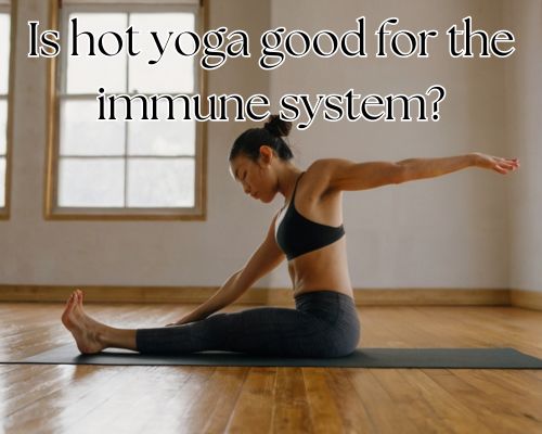 Woman focus sharp in Bikram yoga heat.