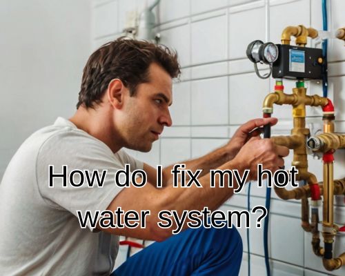 a plumber fixing hot water system pipe