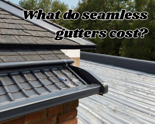 seamless gutter in a home roof