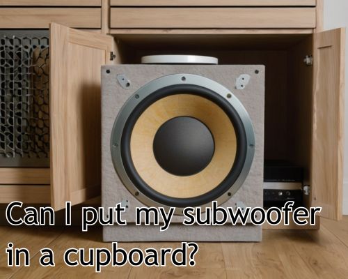 subwoofer in a cupboard